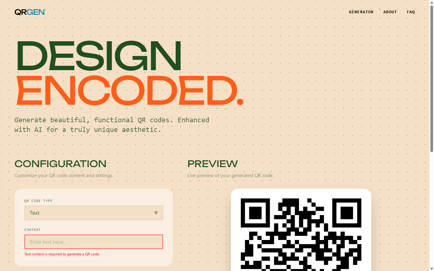 Bauhaus QR Generator